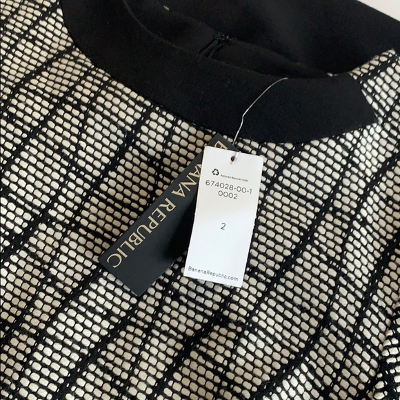 NEW Banana Republic Black and White Shift Dress 2 - Picture 3 of 6
